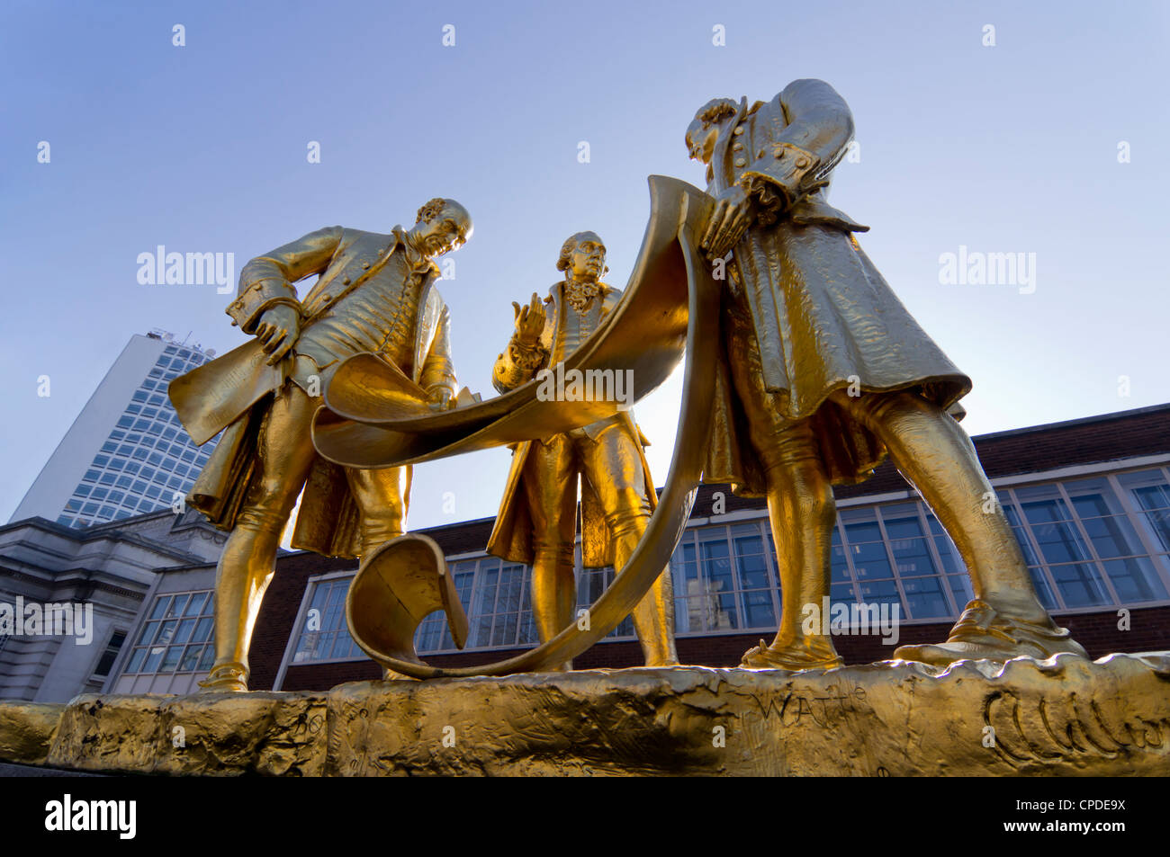 Boulton statua, Birmingham, Midlands, England, Regno Unito, Europa Foto Stock