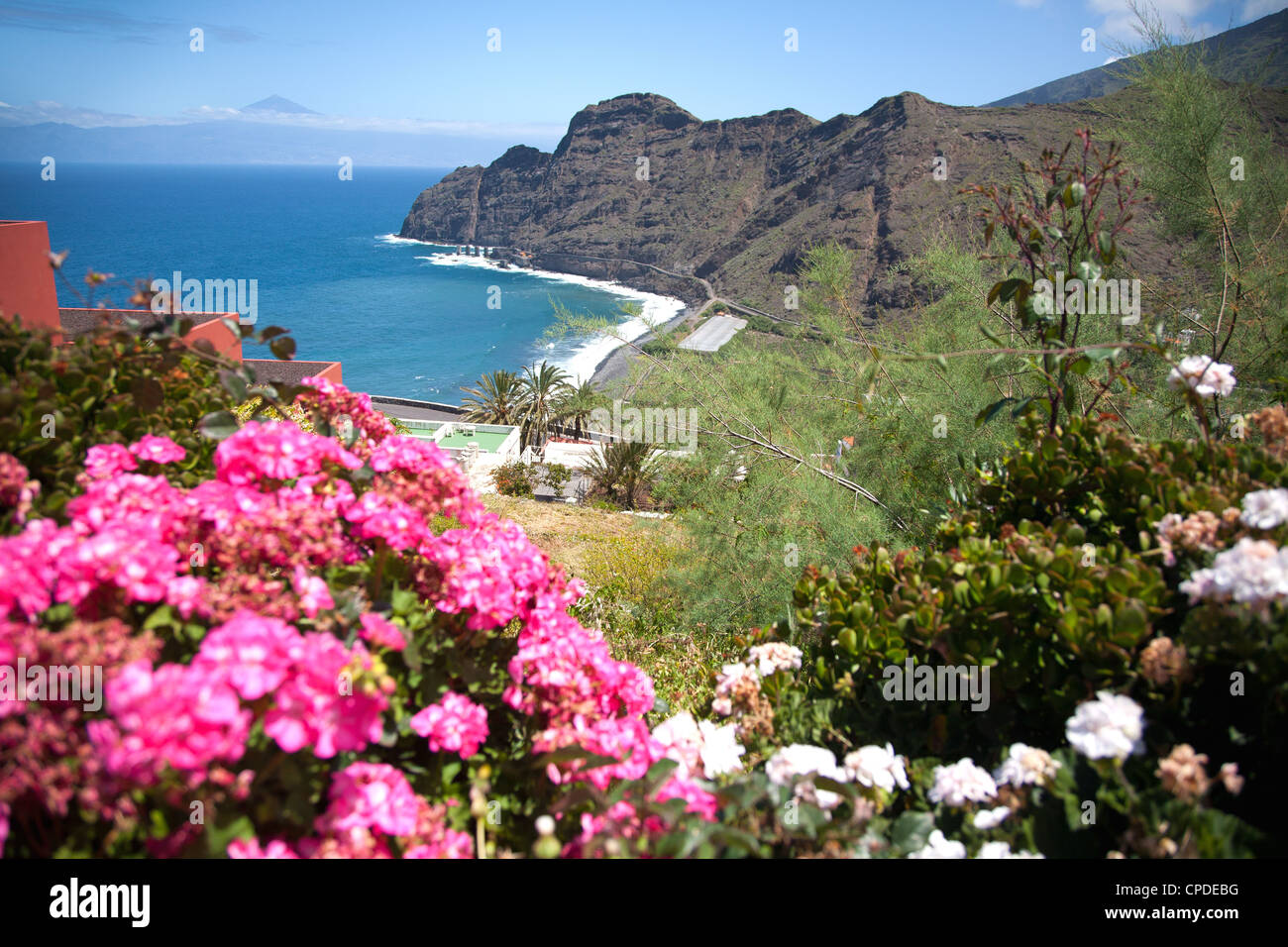 Paesaggio di montagna, La Gomera, isole Canarie, Spagna. Atlantico, Europa Foto Stock