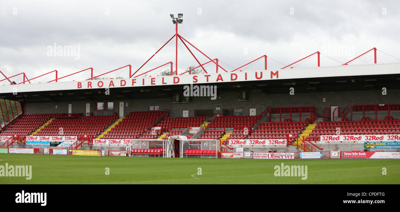 Broadfield Stadium casa di Crawley Town Football Club. Foto di James Boardman. Foto Stock