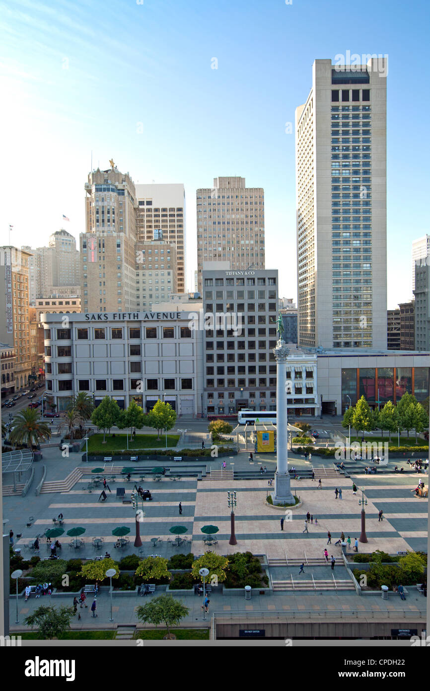 Union Square, il centro cittadino di San Francisco, California, Stati Uniti d'America, America del Nord Foto Stock
