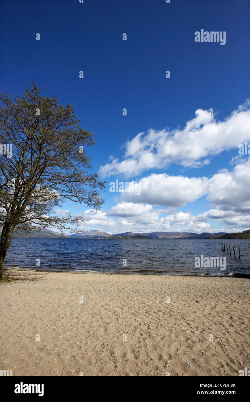 Duck Bay beach Loch Lomond Scozia UK Foto Stock