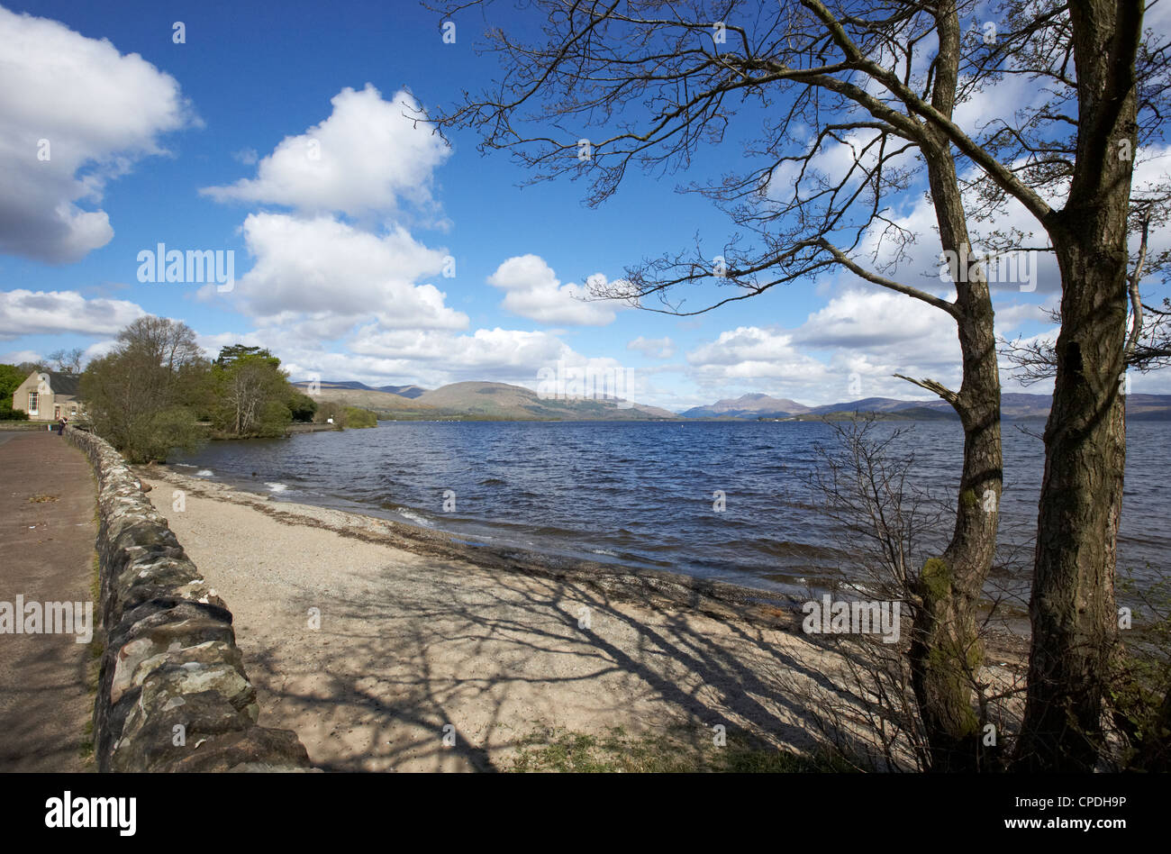Duck Bay beach Loch Lomond Scozia UK Foto Stock