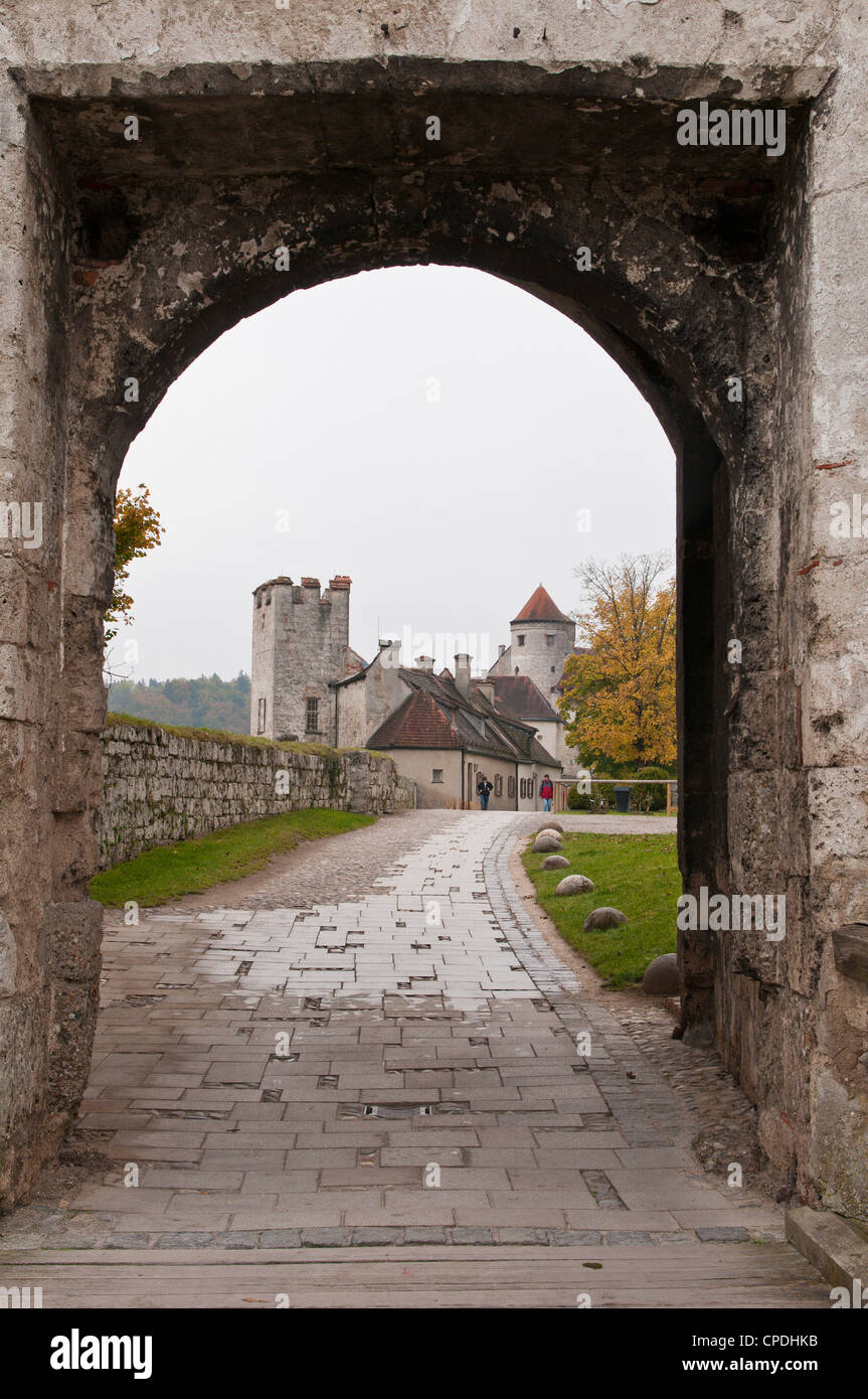 Burghausen Castello, Burghausen, Baviera, Germania, Europa Foto Stock