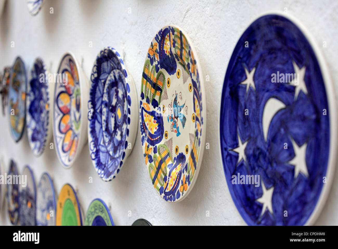 Isole Baleari Spagna, Ibiza, Ibiza città vecchia (sito UNESCO), Dalt Vila, ceramica tradizionale Foto Stock