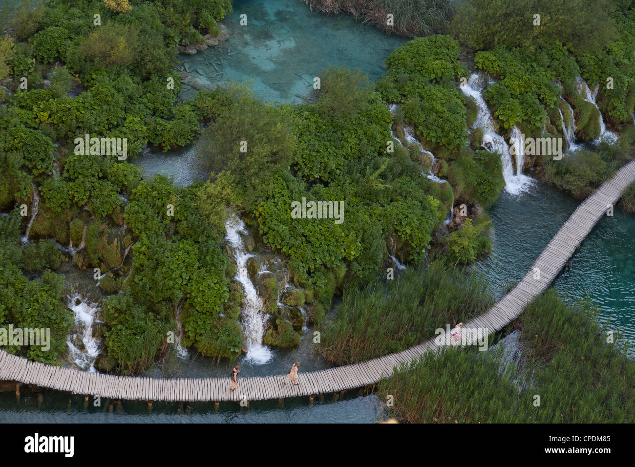 Il Parco Nazionale dei Laghi di Plitvice, patrimonio mondiale dell UNESCO, Croazia, Europa Foto Stock