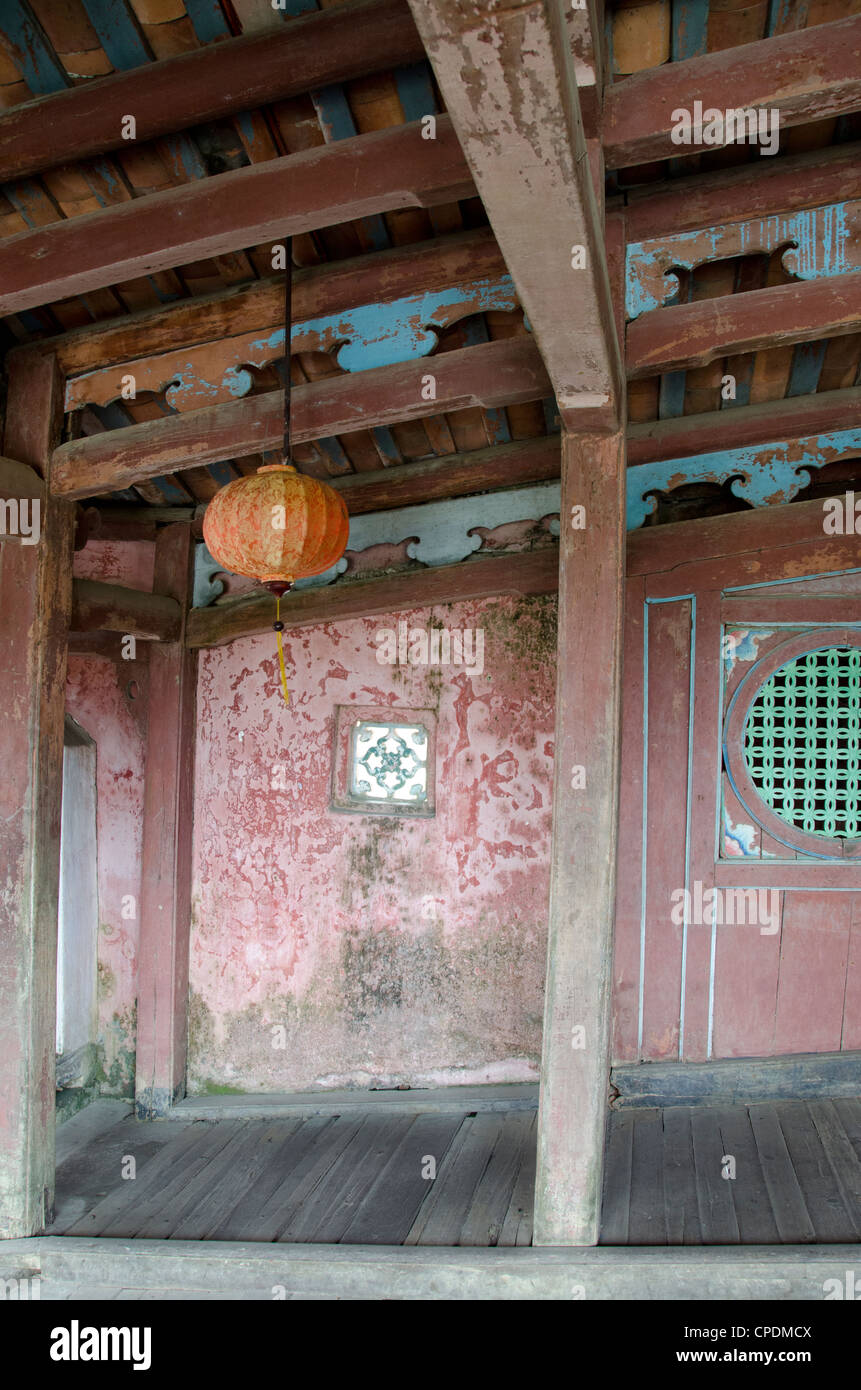 Il Vietnam, da nang. centro storico del XV secolo villaggio di Hoi An. ponte coperto giapponese. Foto Stock