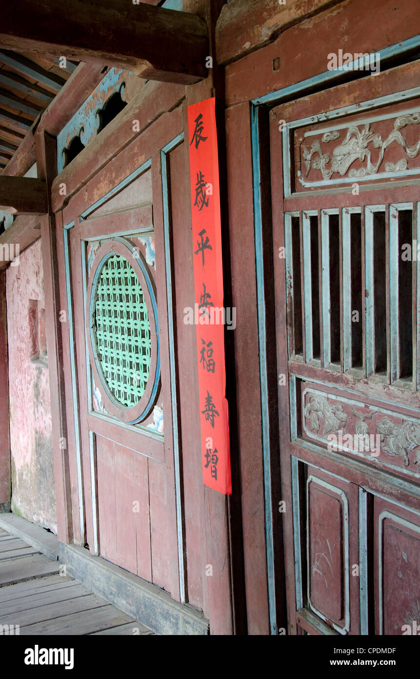 Il Vietnam, da nang. centro storico del XV secolo villaggio di Hoi An. ponte coperto giapponese. Foto Stock