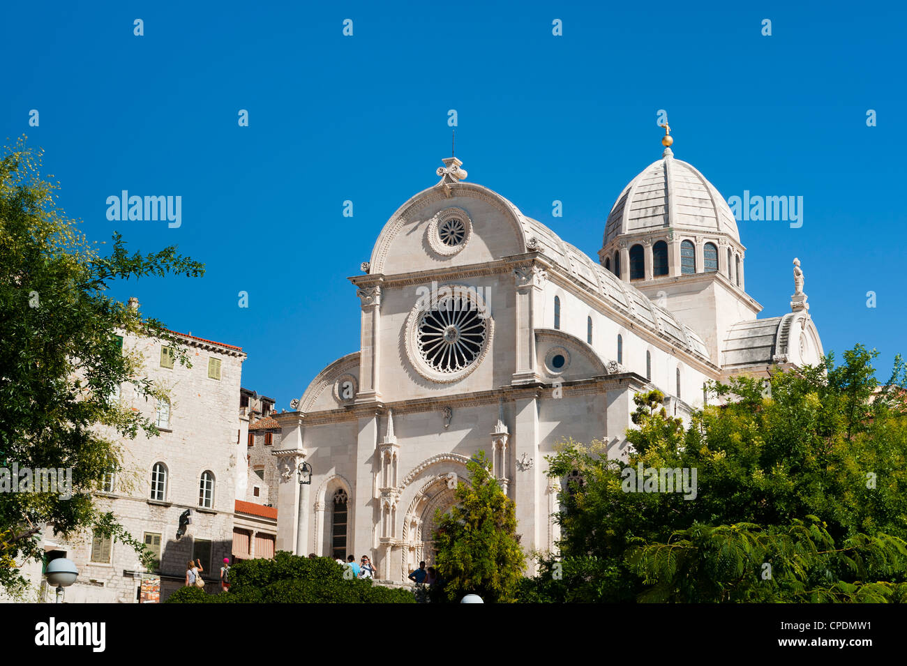 Katedrala Sv. Jakova (St. La Cattedrale di St James), il Sito Patrimonio Mondiale dell'UNESCO, Sibenik, Dalmazia regione, Croazia, Europa Foto Stock