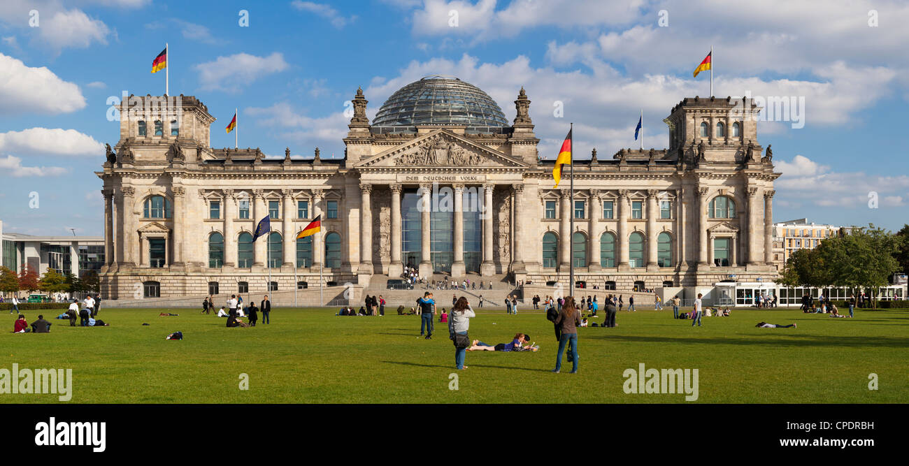 Panorama del Reichstag. Berlino, Germania. Foto Stock