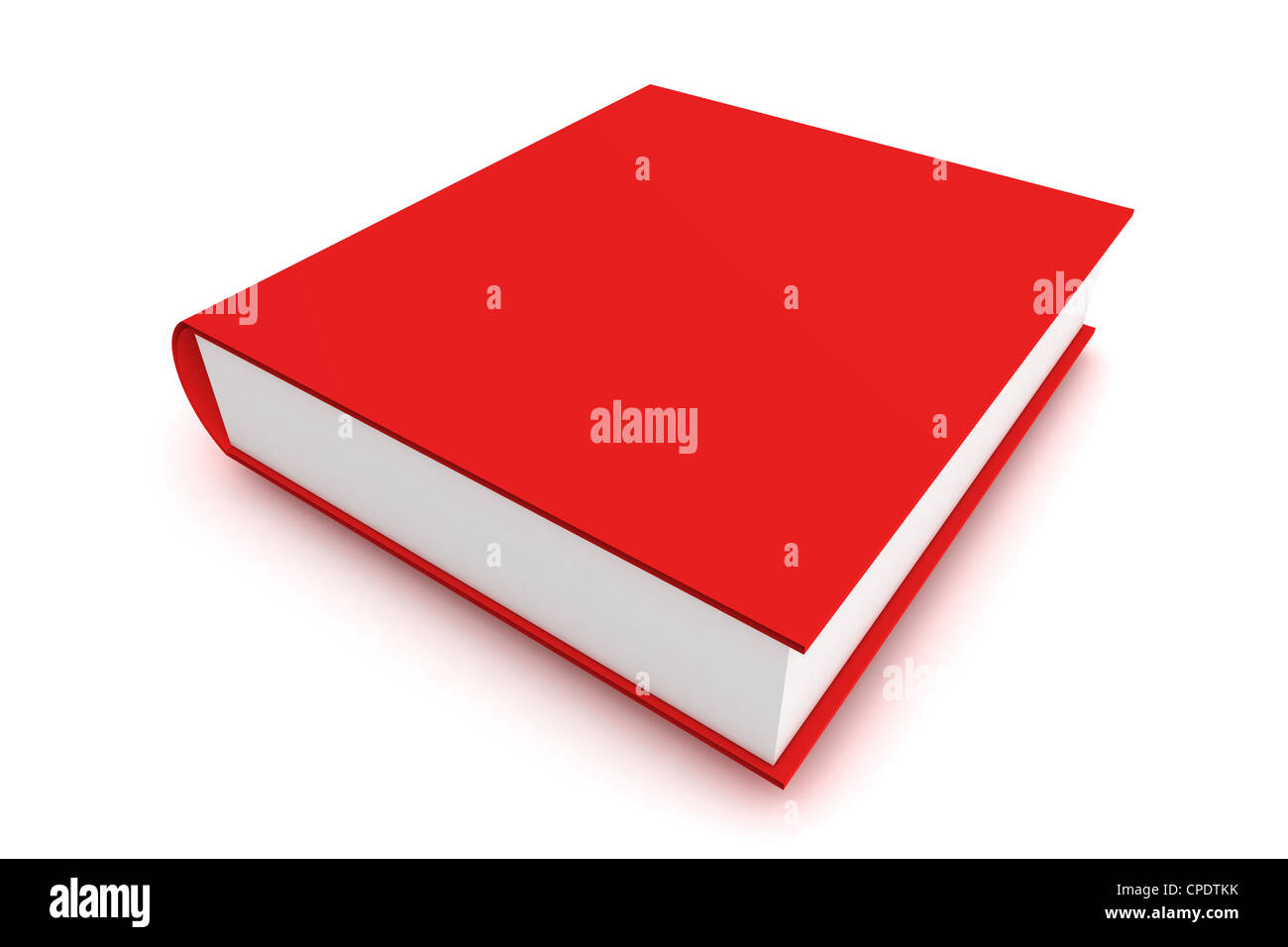 Un colorato rendering 3D Libro Rosso illustrazione Foto Stock
