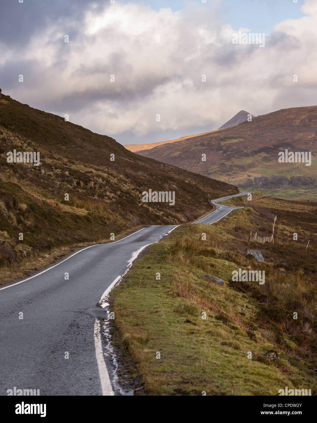 Strada per Elgol, Isola di Skye, Scotland, Regno Unito Foto Stock