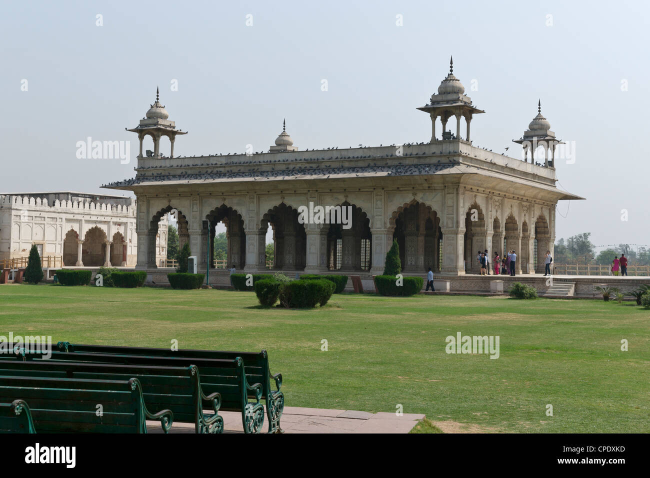 Il Diwan-i-Khas o 'Hall di udienza privata' presso il Red Fort, la Vecchia Delhi. Foto Stock