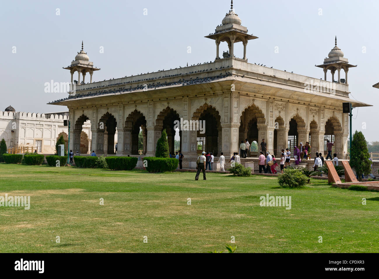 Il Diwan-i-Khas o 'Hall di udienza privata' presso il Red Fort, la Vecchia Delhi. Foto Stock