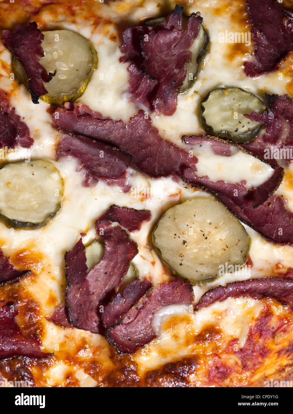New York in stile deli Deep Pan Pizza Foto Stock