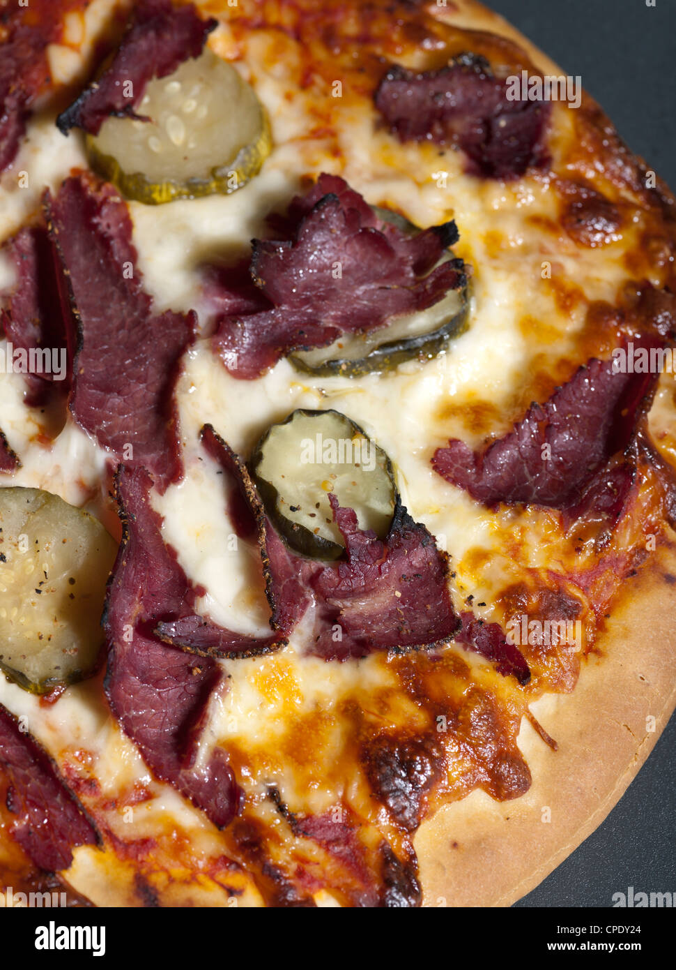 New York in stile deli Deep Pan Pizza Foto Stock