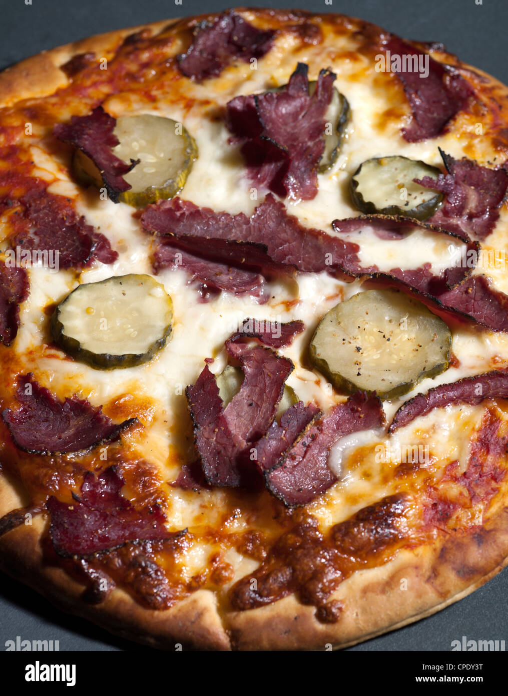 New York in stile deli Deep Pan Pizza Foto Stock