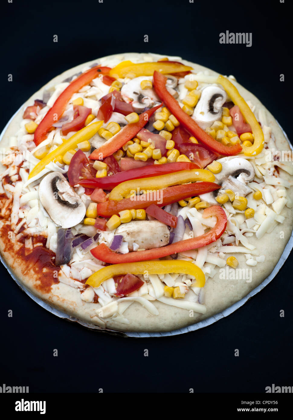 Vegetali Pizza suprema Foto Stock