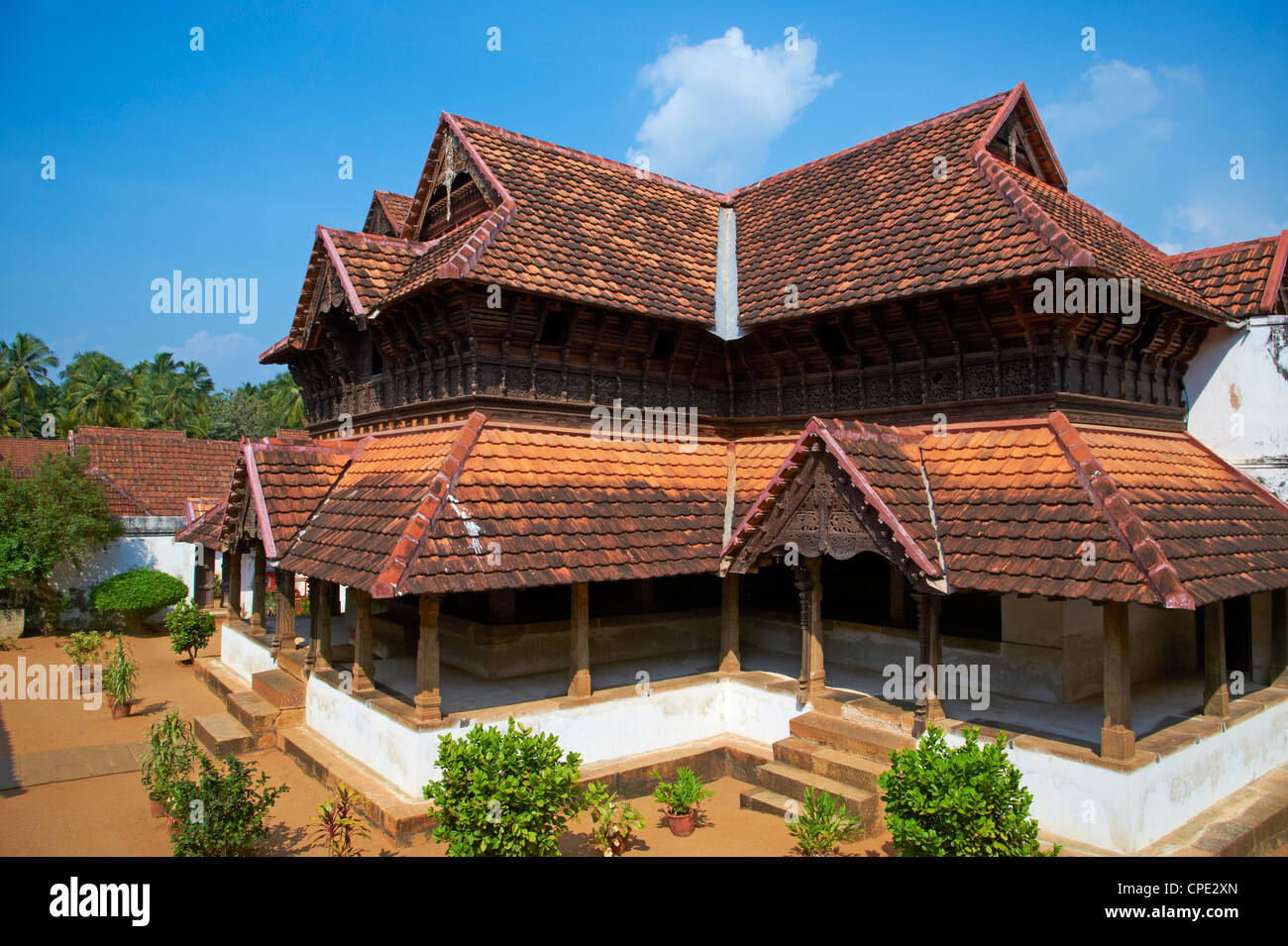 Padmanabhapuram palace, il più grande palazzo di legno in Asia, Kerala, India, Asia Foto Stock