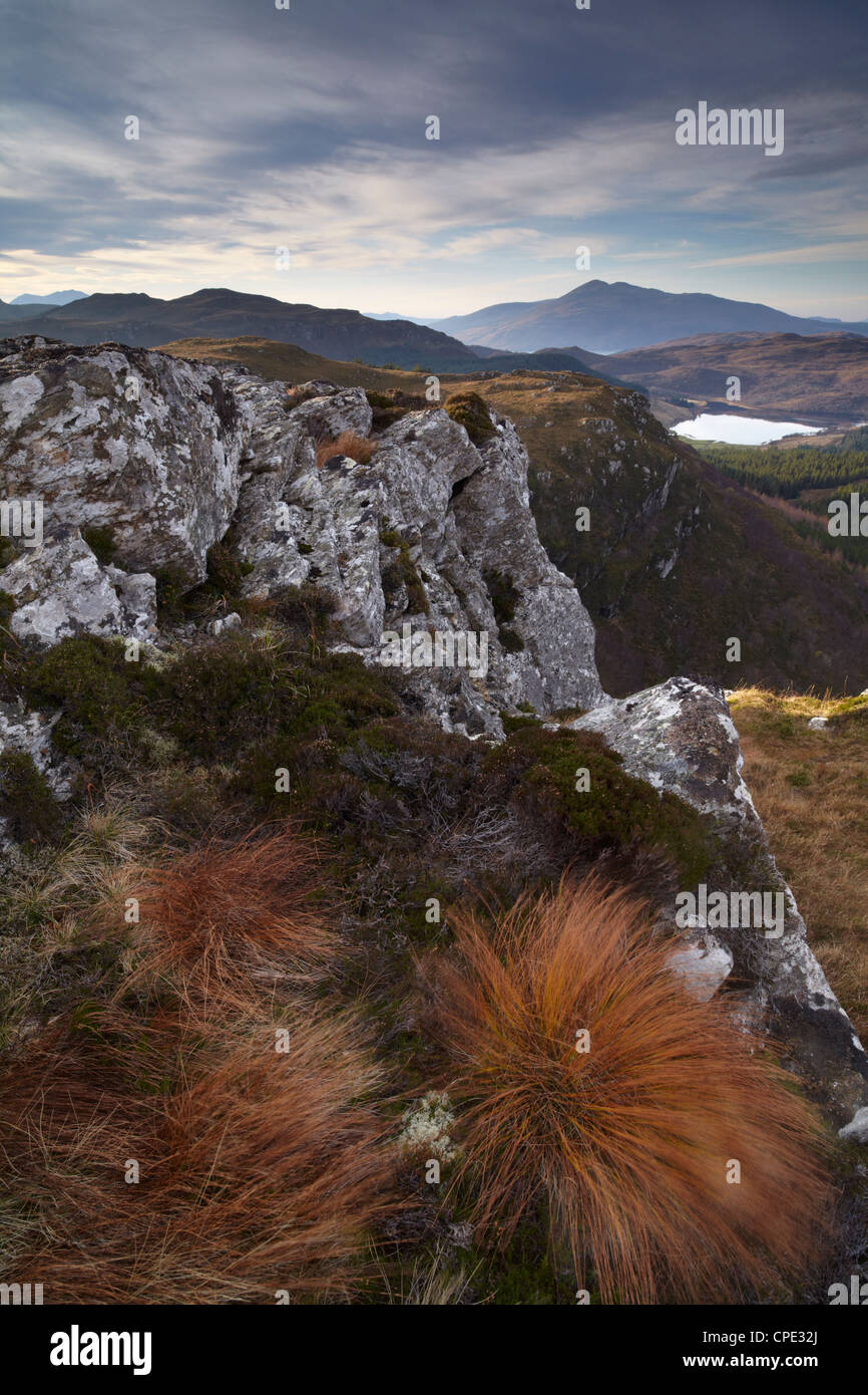 Una bellissima vista da plockton dirupi, Plockton, Ross shire, Scotland, Regno Unito, Europa Foto Stock