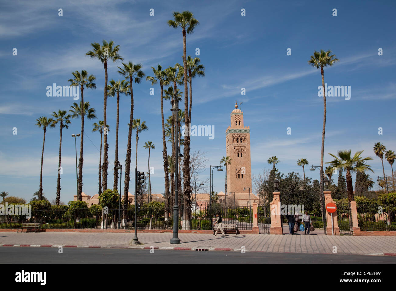 La Moschea di Koutoubia Minaret, Marrakech, Marocco, Africa Settentrionale, Africa Foto Stock