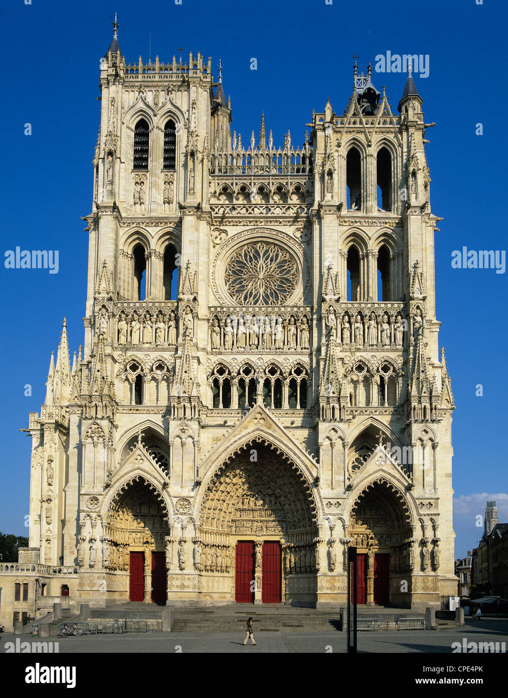 La cattedrale di Notre Dame, Sito Patrimonio Mondiale dell'UNESCO, Amiens, Piccardia, Francia, Europa Foto Stock
