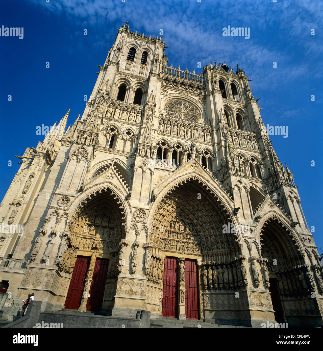 La cattedrale di Notre Dame, Sito Patrimonio Mondiale dell'UNESCO, Amiens, Piccardia, Francia, Europa Foto Stock