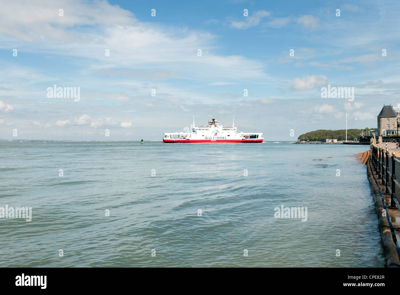 Red Funnel cowes isola di Wight Foto Stock