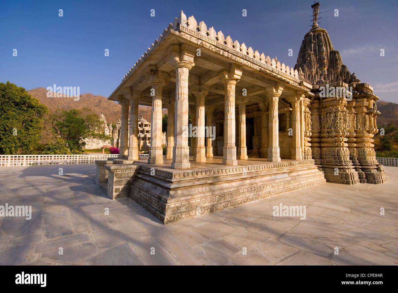 Sun Tempio Ranakpur, Rajasthan, India, Asia Foto Stock
