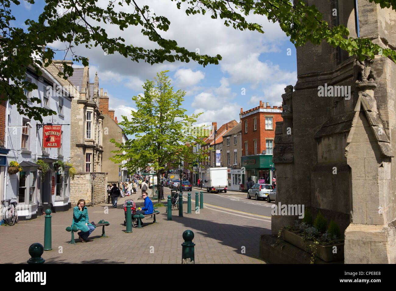 Sleaford centro città lincolnshire England Regno Unito Foto Stock