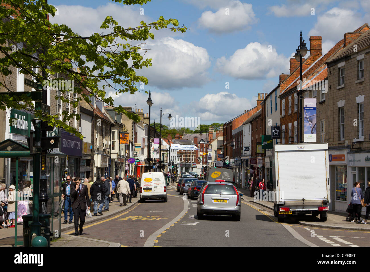 Sleaford centro città lincolnshire England Regno Unito Foto Stock
