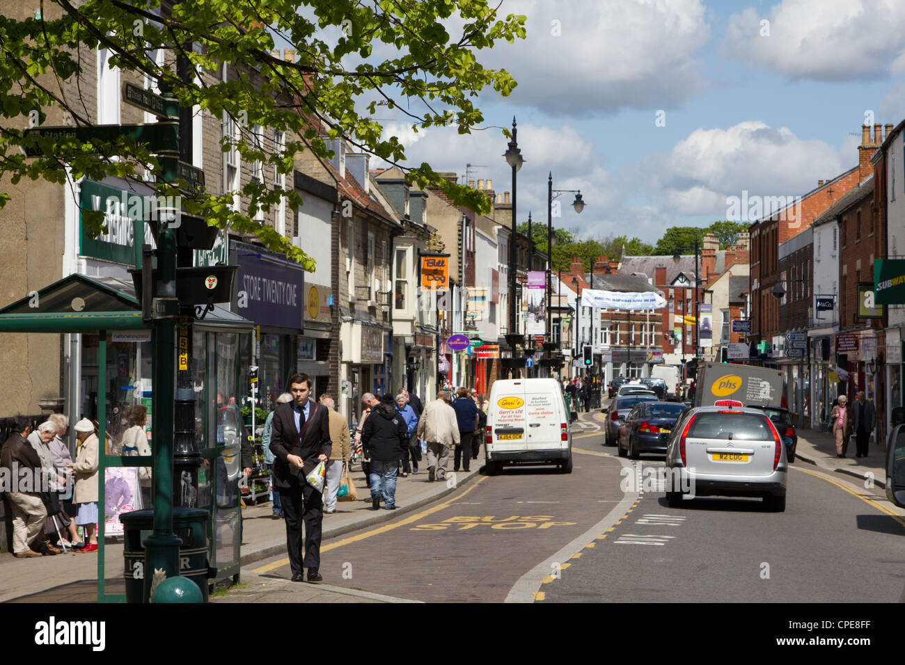 Sleaford centro città lincolnshire England Regno Unito Foto Stock