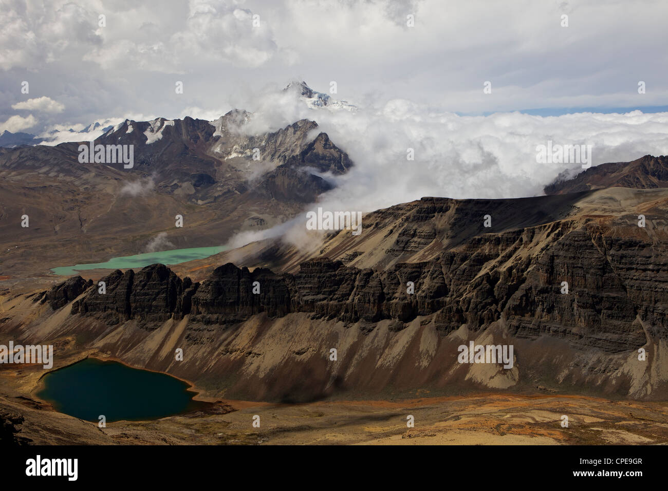 Cordillera Real, Calahuyo, montagne delle Ande, Bolivia, Sud America Foto Stock