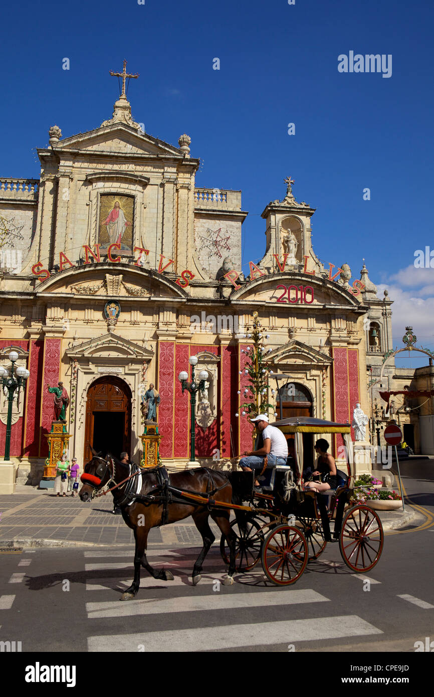 La Chiesa di San Paolo e la Grotta, Rabat, Malta, Europa Foto Stock