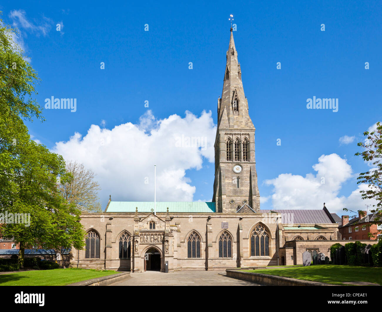 Cattedrale di Leicester Inghilterra LEICESTERSHIRE REGNO UNITO GB EU Europe Foto Stock