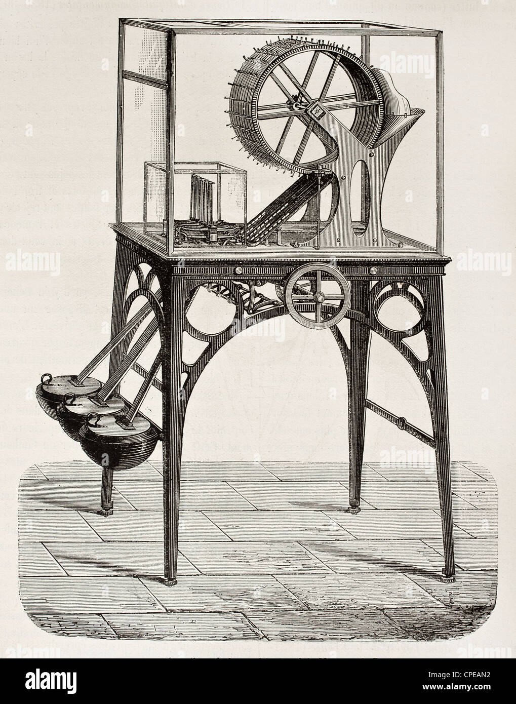 Suddivisione di monete e contando vecchia macchina automatica Foto Stock