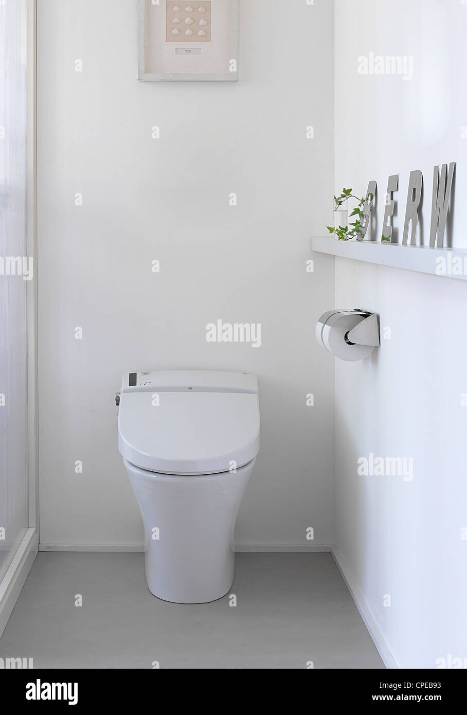 Interno del wc, sedile di gabinetto Foto Stock