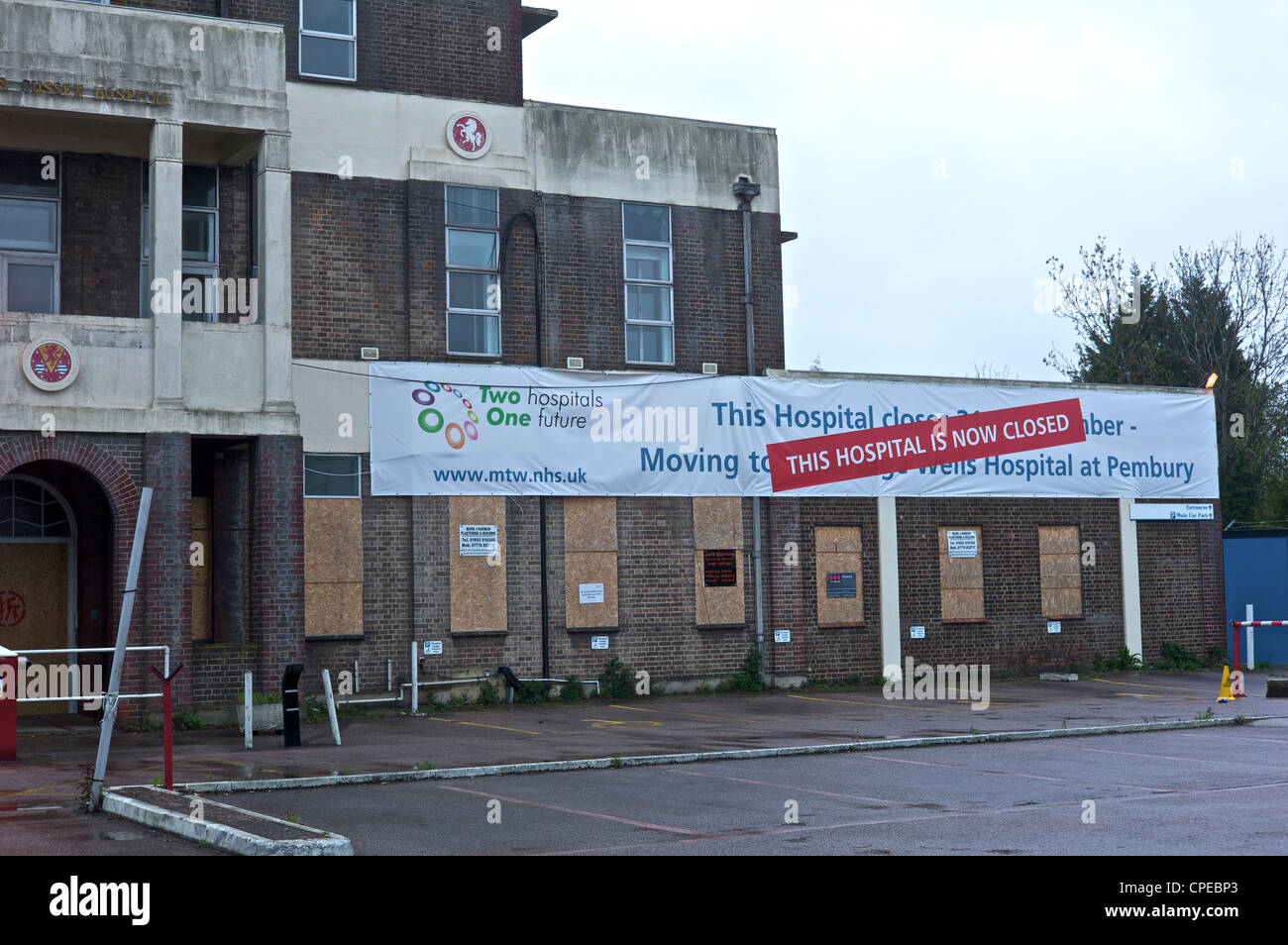Il Kent e Sussex hospital chiuso a Tunbridge Wells Foto Stock