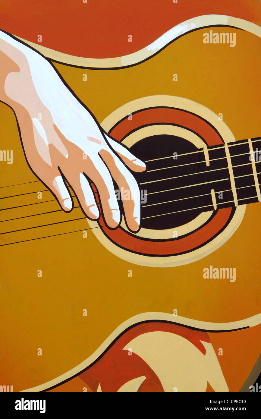 Illustrazione della chitarra Foto Stock