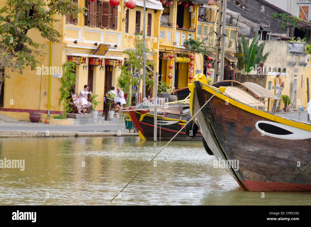 Il Vietnam, da nang, storico hoi an. importante porto commerciale dal 15th del XIX secolo. Foto Stock