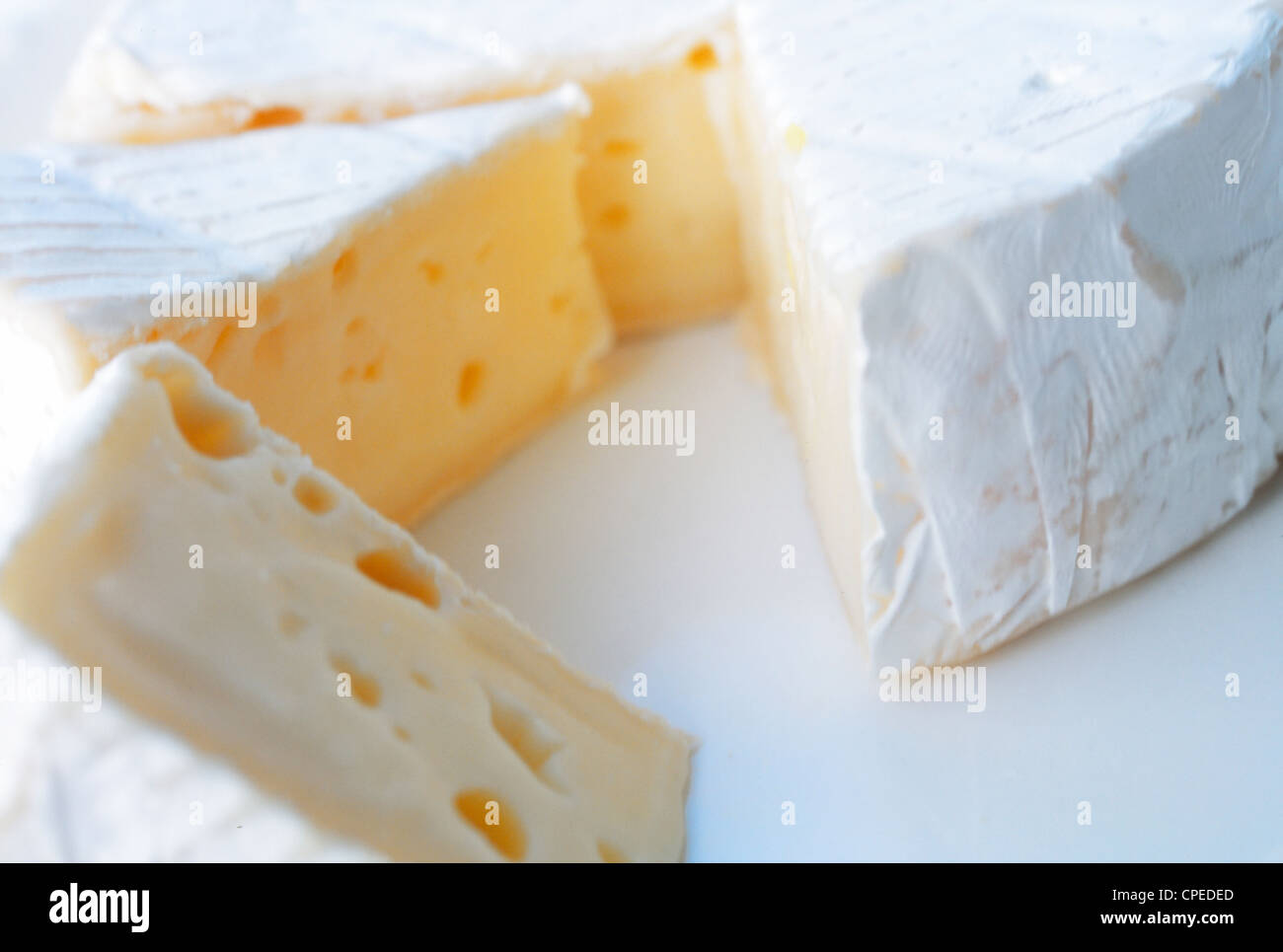 Close Up di formaggio a fette Foto Stock