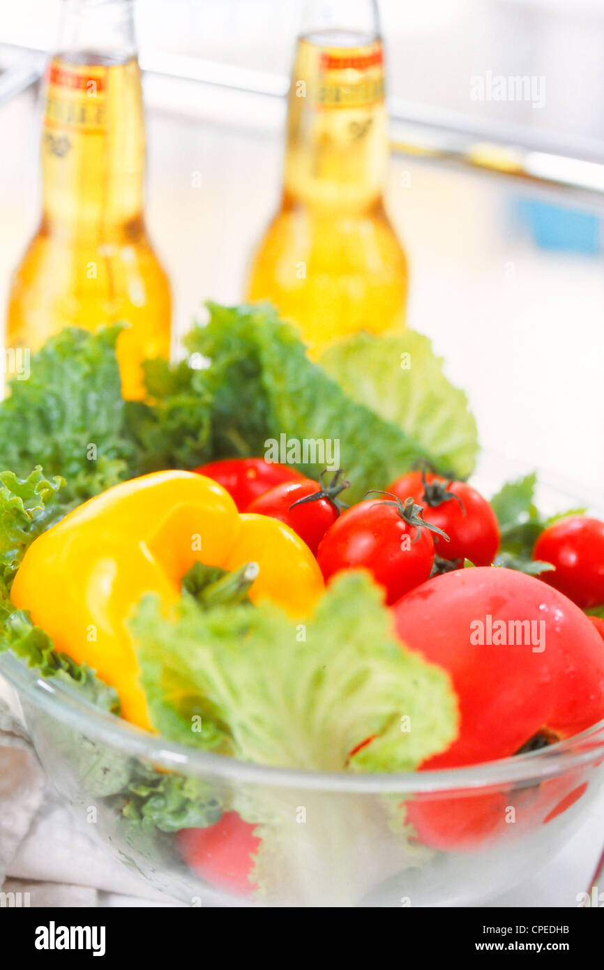Ortaggi freschi in vaso Foto Stock