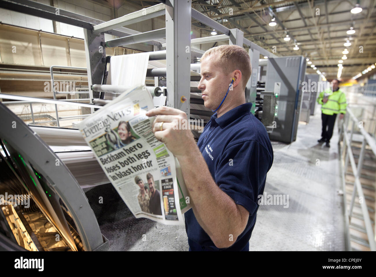 Manchester Evening News Stampa giornali impianto Oldham gtr manchester Foto Stock
