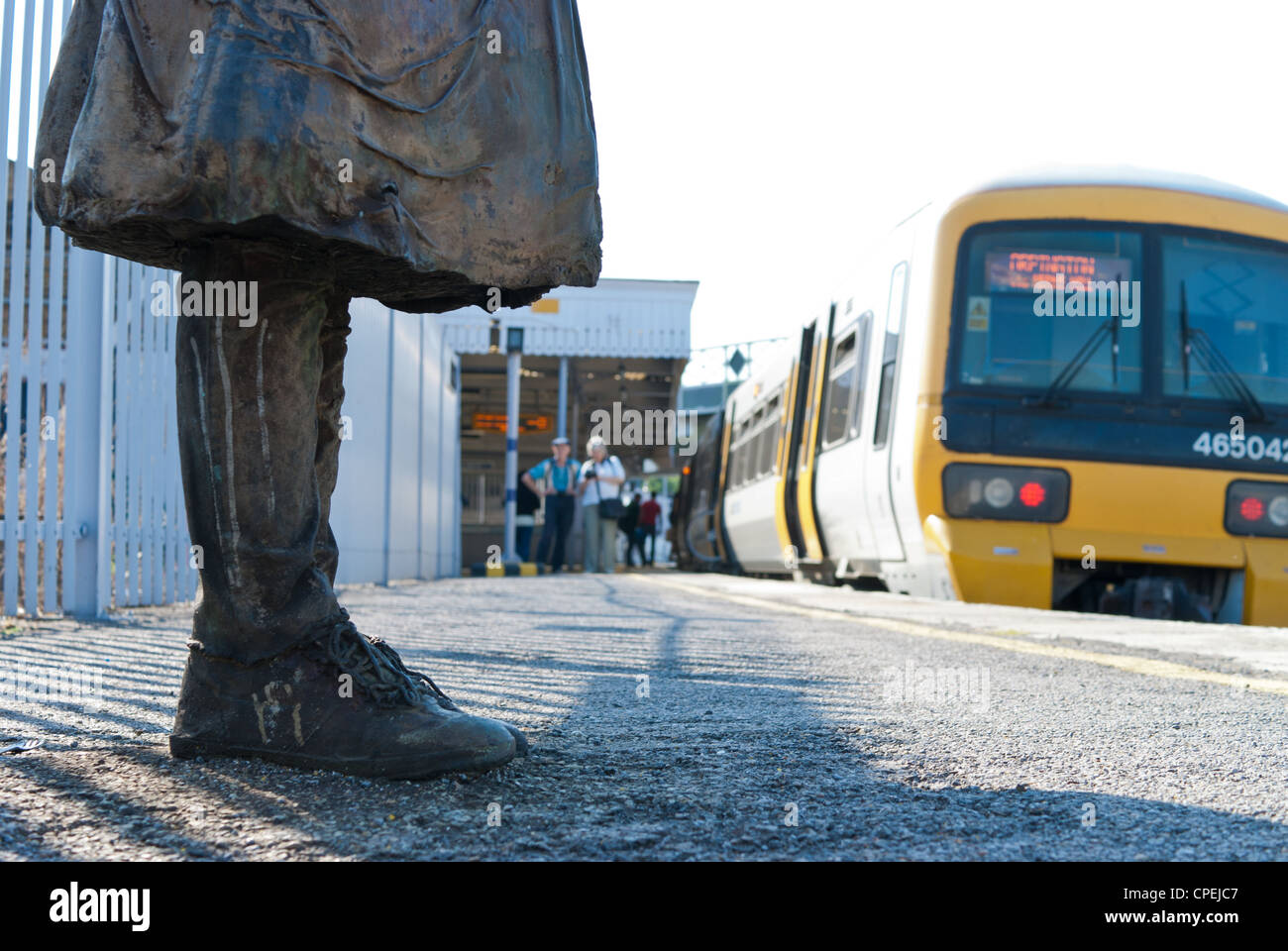 piedi della statua Foto Stock