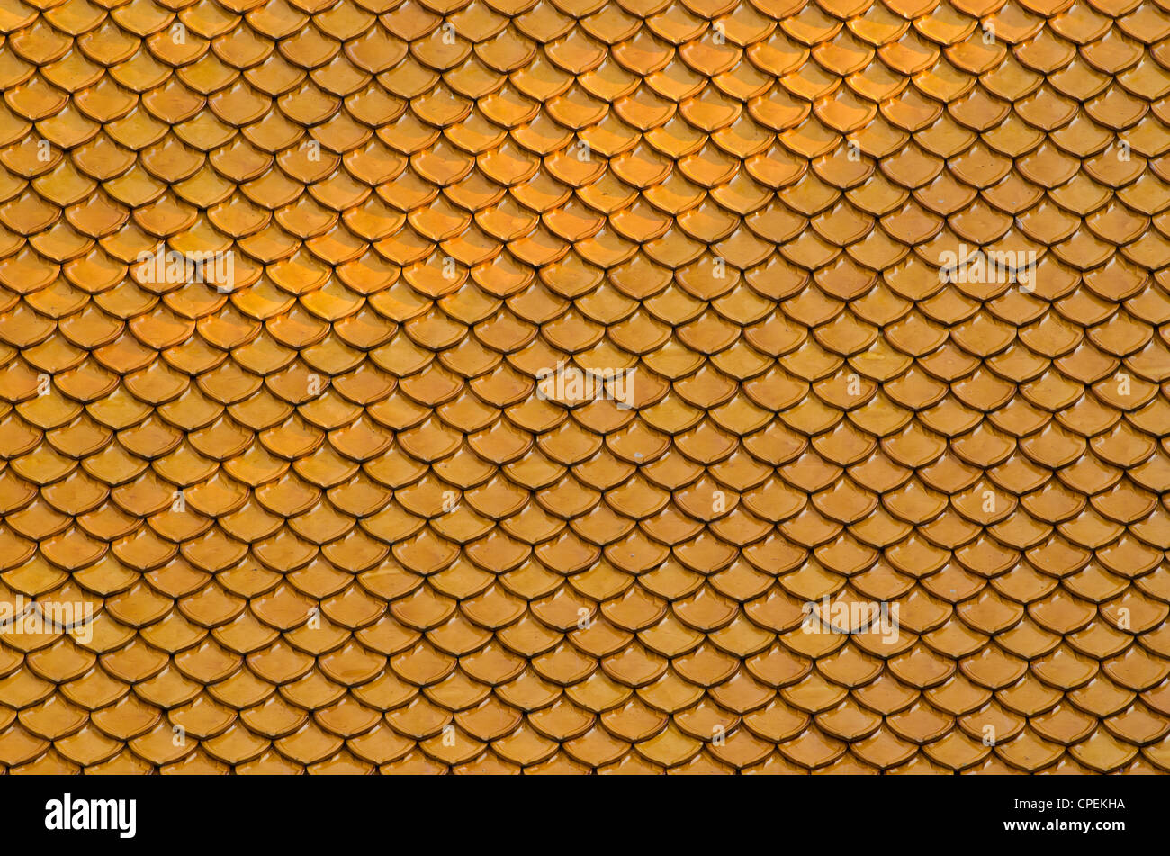 La texture del buddhismo sul tetto del tempio. Foto Stock