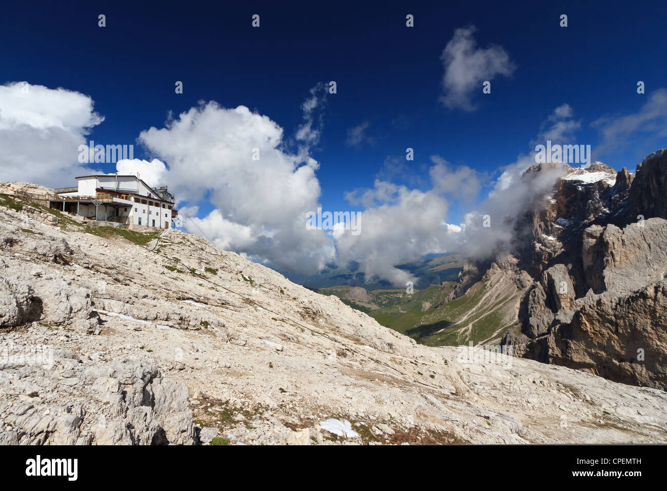 Estate vista delle Pale di San Martino, di montagna San Martino di Castrozza, Trentino, Italia Foto Stock