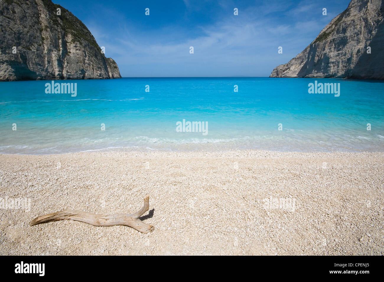 Bella spiaggia del Smuggler's Bay, Zante Foto Stock