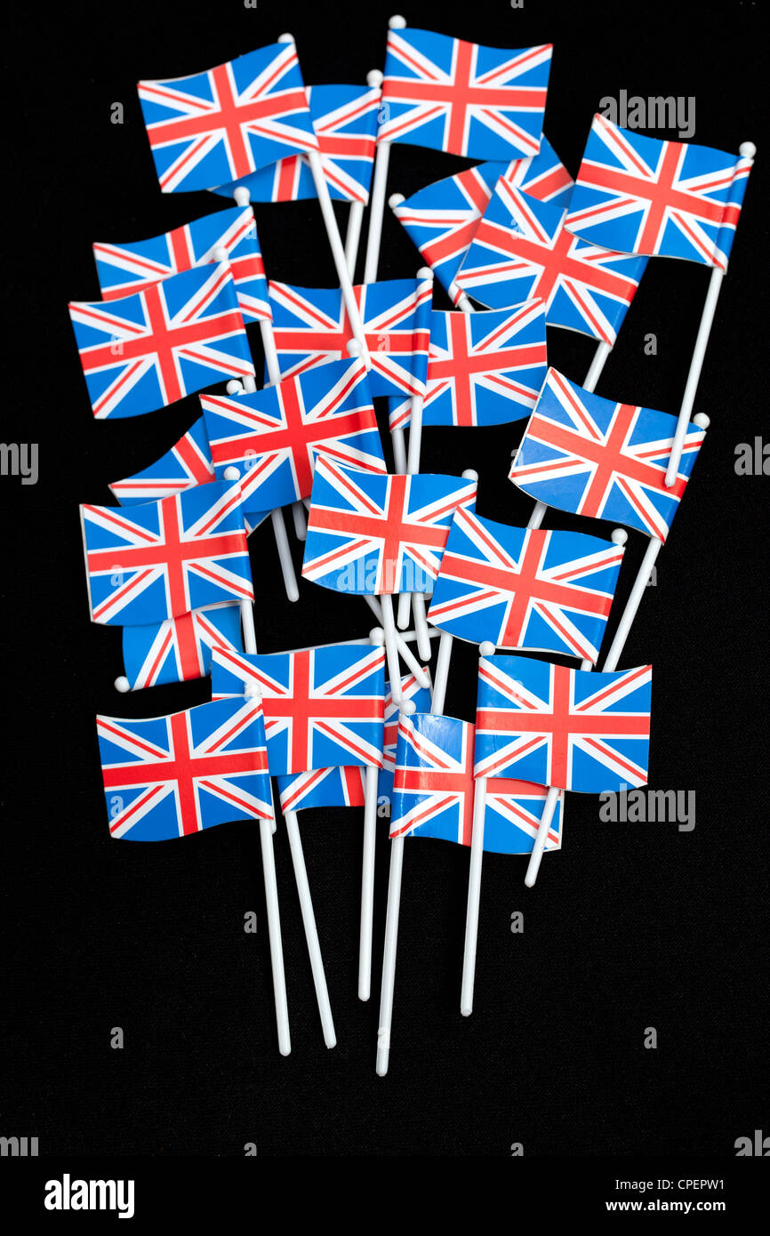 Piccolo o Mini Union Jack Flag Foto Stock
