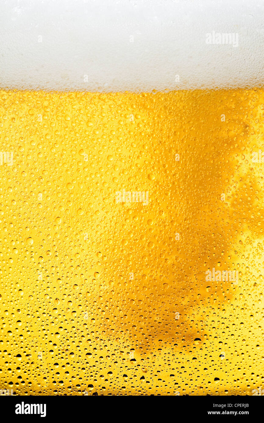 Extreme Close Up di birra Foto Stock