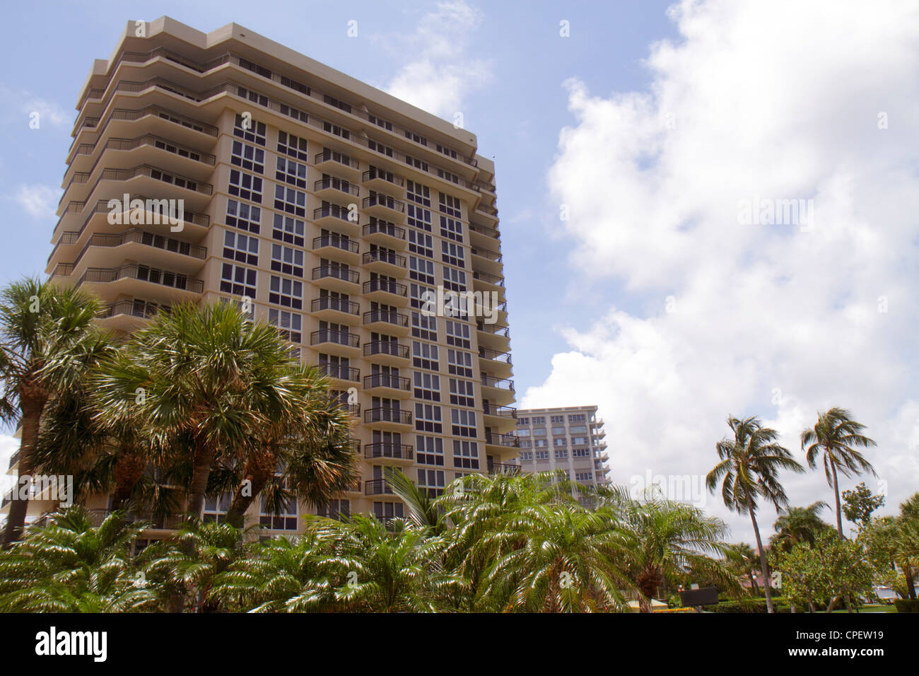 Boca Raton Florida, Palm Beach County, East Camino Real, Carlton Condominiums, alto edificio, condomini condomini condomini residenziali apar Foto Stock