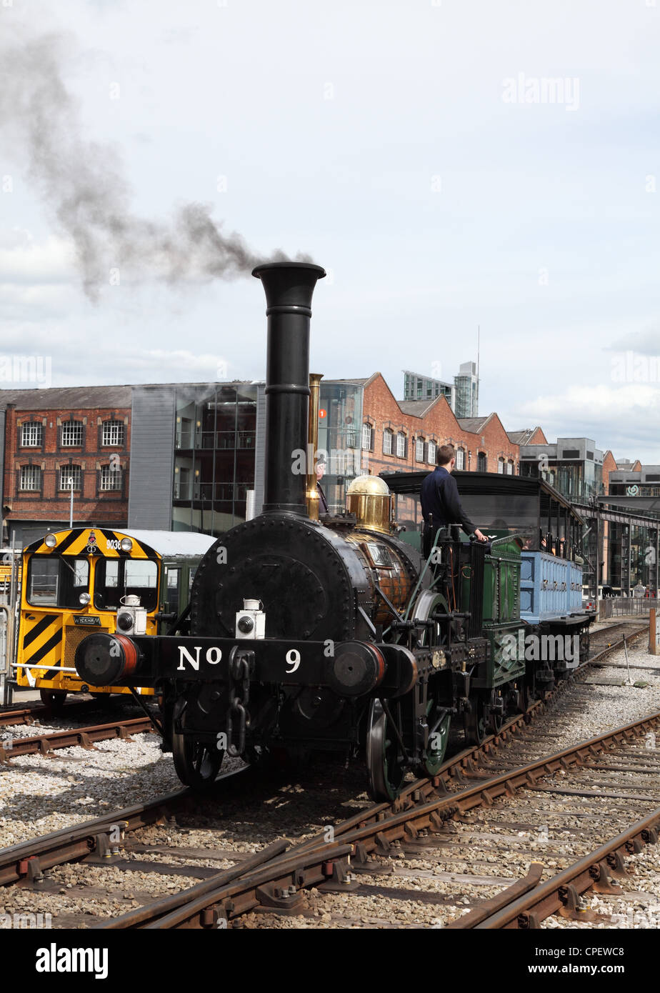 Replica Vittoriano locomotiva a vapore Planet - Manchester Museum of Science & Industry Foto Stock